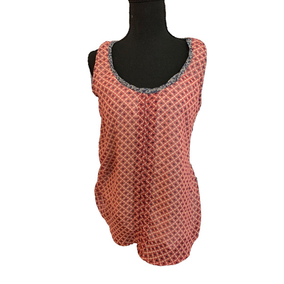 One September Tops - Anthropologie One September Sz M Red & Blue Boho Bandana Tank Blouse Top Shirt M